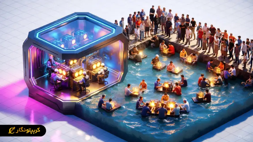 استخر ارز دیجیتال چیست؟ تفاوت استخر خصوصی و استخر عمومی ارز دیجیتال مقایسه استخرهای عمومی و خصوصی ارز دیجیتال